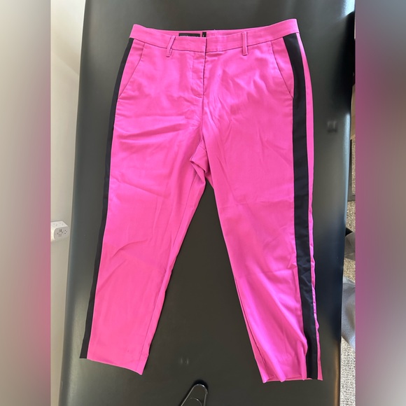 Wildfang Pants - Wildfang Hot Pink Pants with Black Trim